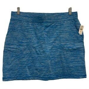 T by Talbots Everyday Blue Yoga Skort 1X NWT Pockets Stretch Activewear